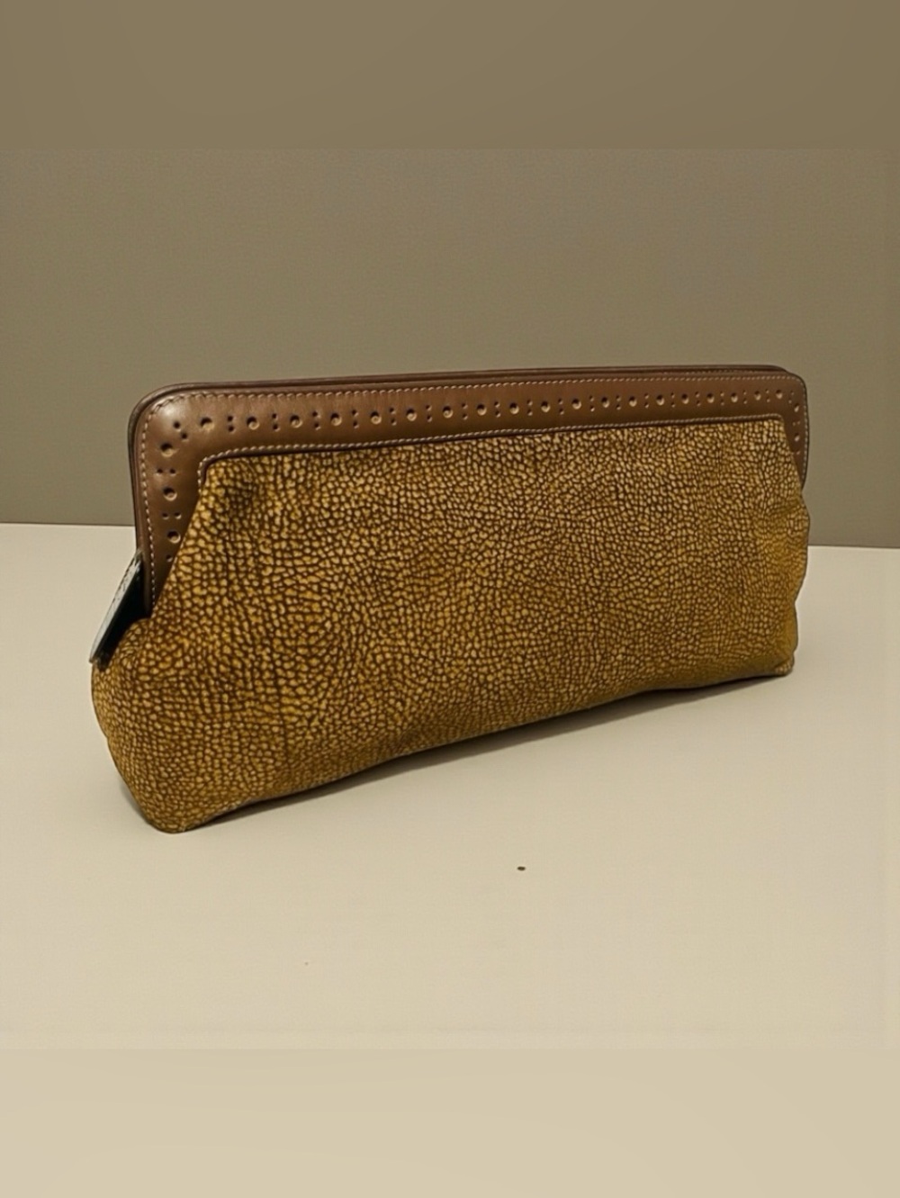 Borbonese Quail Suede Clutch - Picture 3 of 11